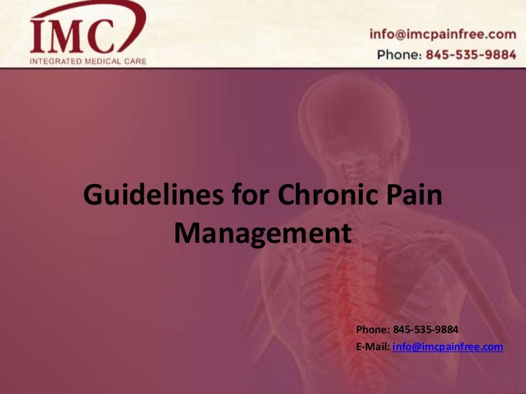 Guidelines for Chronic Pain Management