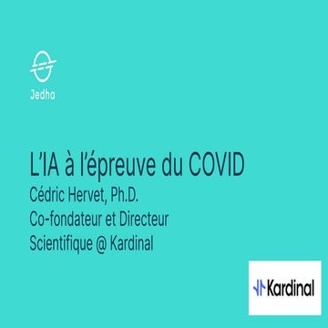 L'IA face à l'épreuve du covid-19 - Jedha x Kardinal