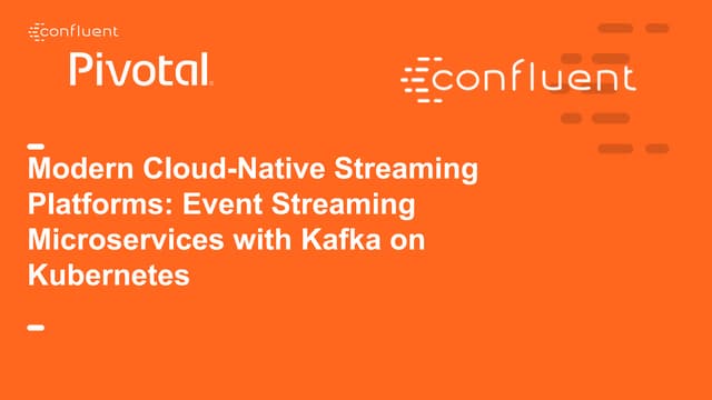 Modern Cloud-Native Streaming Platforms: Event Streaming Microservices with A...