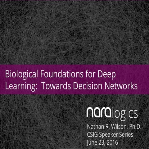  Biological Foundations for Deep Learning: Towards Decision Networks