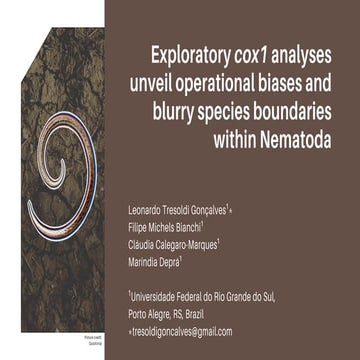 Exploratory cox1 analyses unveil operational biases and blurry species bounda...
