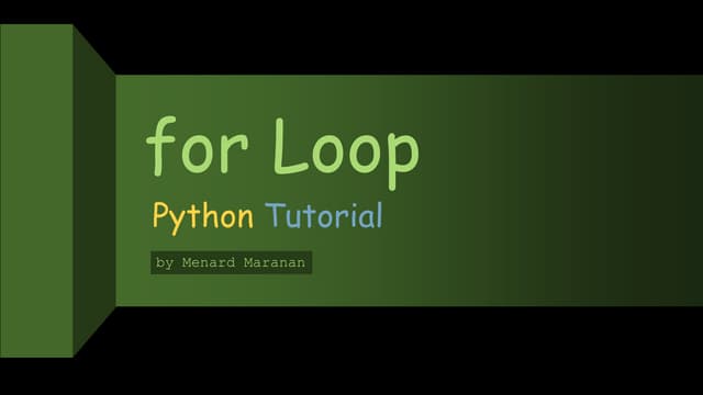 Python for loops | PDF