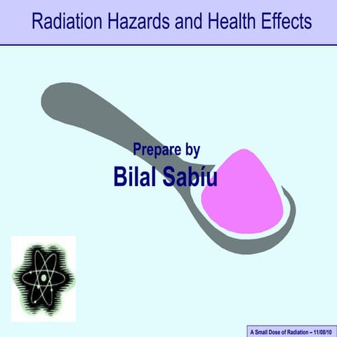 Slide Radiation X-ray and hazard and health effect in Radiology | PPTX