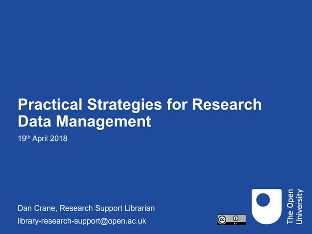 Practical strategies for RDM