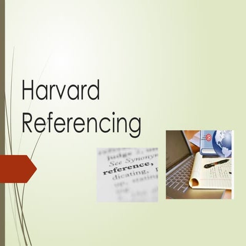 How to reference using the Harvard referencing system. | PPT