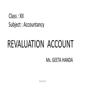 Revaluation Account-1 : Accounting For Partnership Firm