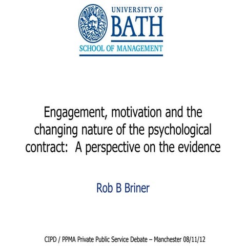 PPMA National Service Debate at CIPD Conf 8 Nov 2012 - Rob Briner