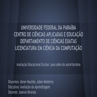 Slides   seminário avaliação educac...