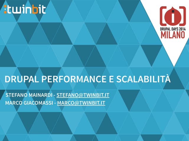Drupal performance and scalability