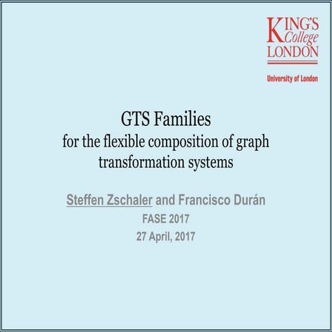 GTS Families for the flexible composition of graph transformation systems