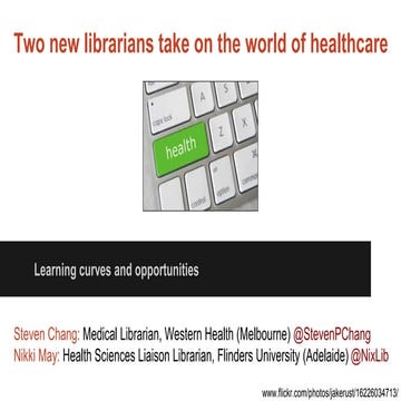 Two new librarians take on the world of healthcare