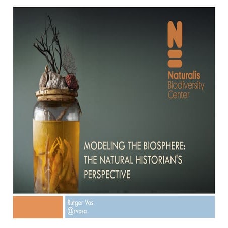 Modeling the biosphere: the natural historian's perspective