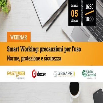 Slides webinar "Smart-working precauzioni per l'uso"
