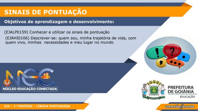 SLIDES  - SINAIS DE PONTUAÇÃO para trabalhar no fundamental I