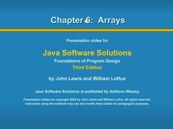 Arrays in Java | PPT