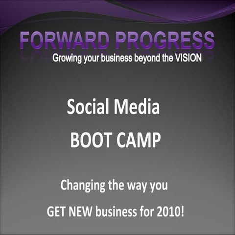 Social Media Bootcamp - Introduction