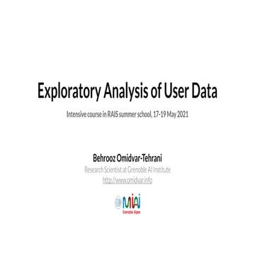 Exploratory Analysis of User Data