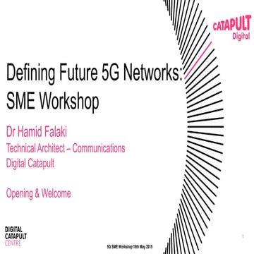 Defining Future 5G Networks - All Slides