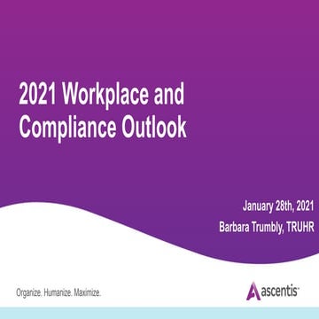 HR Webinar: 2021 Workplace and Compliance Outlook