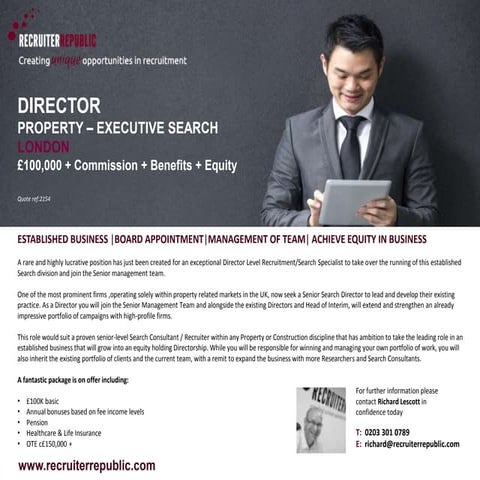 NEW VACANCY:Director of Search | Property - london | Ref 2154