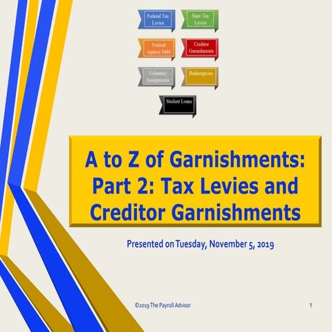 Payroll Webinar: The A to Z of Garnishments Part 2
