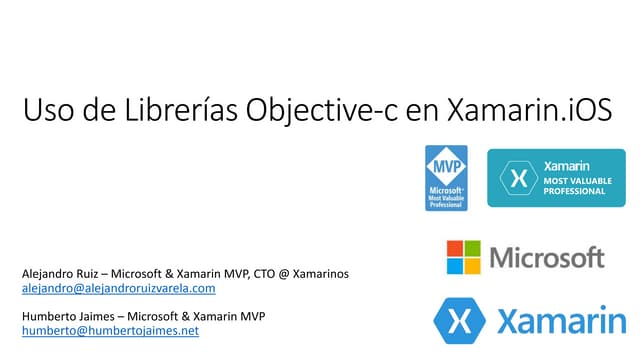 Uso de Librerías Objective-c en Xamarin.iOS