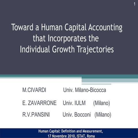 Toward a Human Capital Accounting that Incorporates the Individual Growth Tr...
