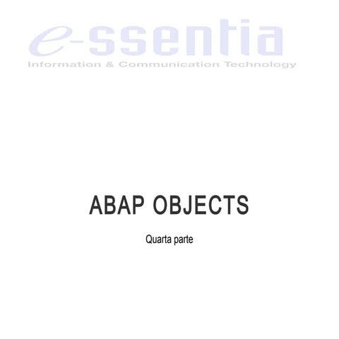 Corso ABAP OO  04
