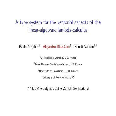 A type system for the vectorial aspects of the linear-algebraic lambda-calculus