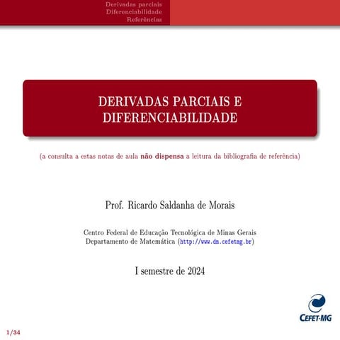 Derivadas Parciais e Diferenciabilidade de Funções de Várias Variáveis