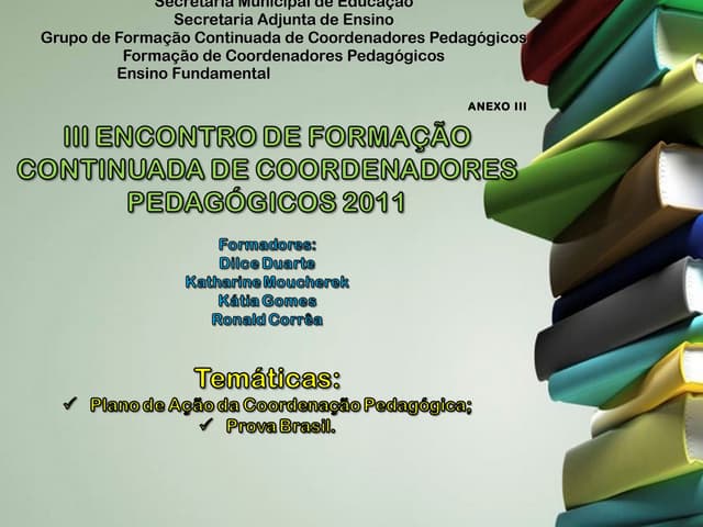 Plano de ação para coordenação peda...