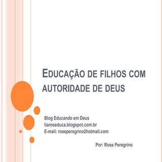 Slides educação de filhos com autor...