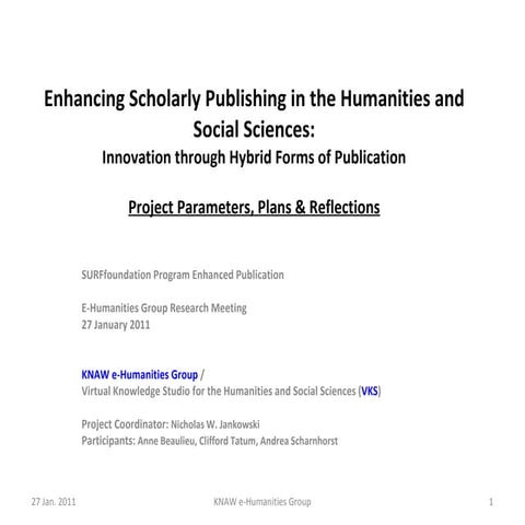 Slides e humanities presentation, 27jan2011