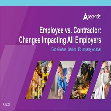 HR Webinar: Employee vs. Contractor: Changes That Will Impact All Employers