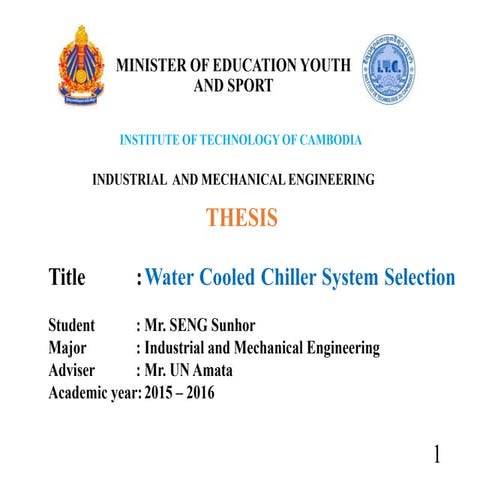chiller system by Mr.Seng Sunhor
