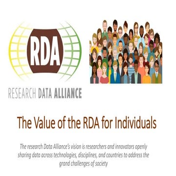 The Value of the Research Data Alliance to Individuals