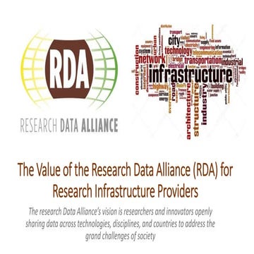 RDA Value for Infrastructure Providers