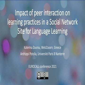 Impact of peer interaction on learning practices in a Social Network Site for...