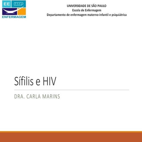 slide sobre a doença siflis e hivvvvvvvv | PPTX
