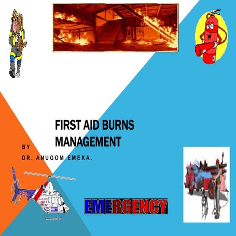 Slides first aid burns mgt