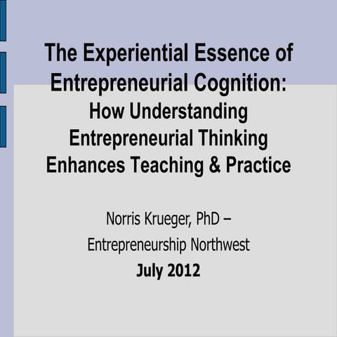 The Experiential Essence of Entrepreneurial Learning