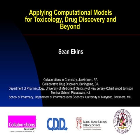 Talk at Yale University April 26th 2011: Applying Computational Modelsfor To...