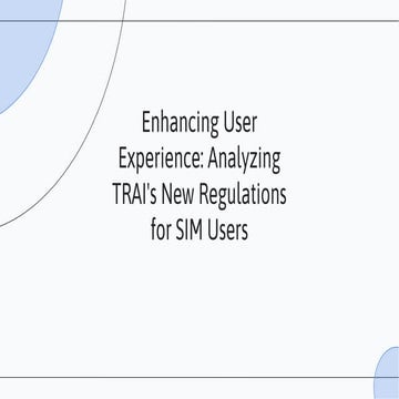 TRAI's New Rule: Big Smiles for SIM Users! | PDF