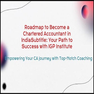 roadmap to became a charted accountancy.