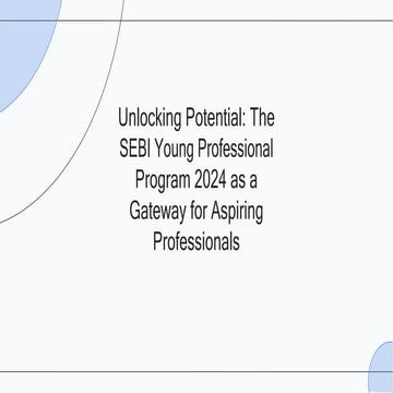 SEBI Young Professional Program 2024: A Golden Opportunity For Aspiring ...