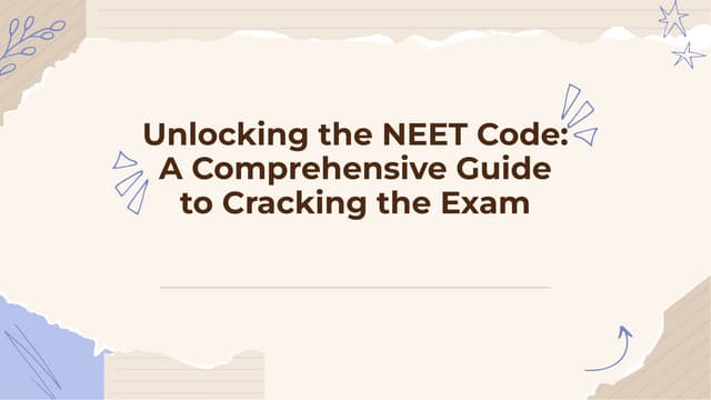 unlocking the neet code a comprehensive guide  PPT  Free Download