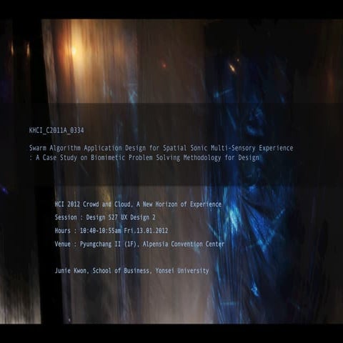 Swarm Algorithm Application Design for Spatial Sonic Multi-Sensory Experience
