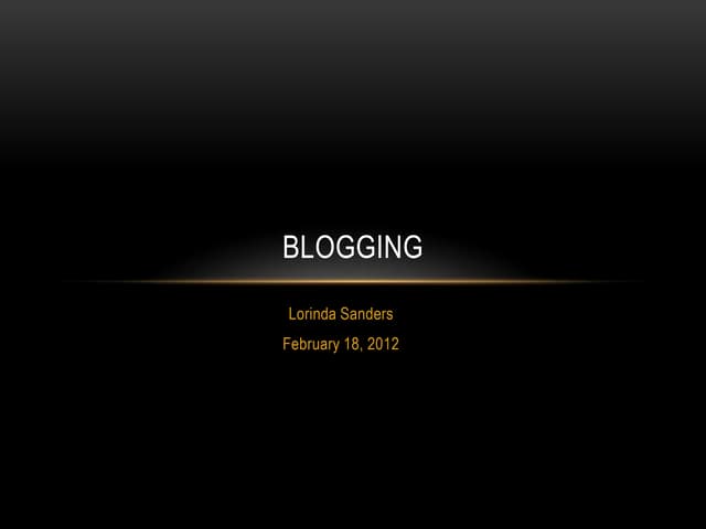 Blogging