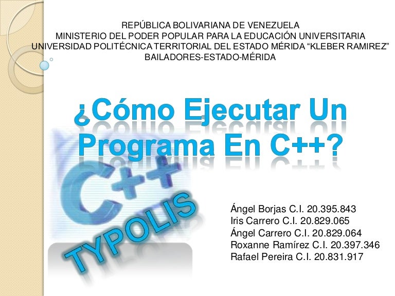 ¿Cómo ejecutar un programa en C++?