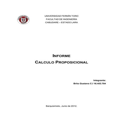 Calculo Proposicional